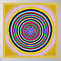 Dizzying Beaming Colour Circles posters