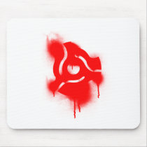 DJ 45 Adapter Graffiti - Music Vinyl DJs Turntable Mousepads