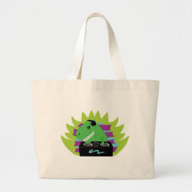 Dj-asaurus Rex Tote Bags