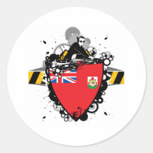 DJ Bermuda Round Sticker