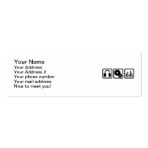 DJ Equalizer headphones vinyl Business Cards