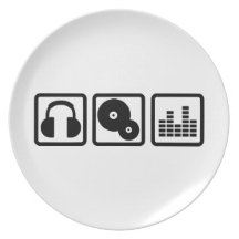 DJ Equalizer headphones vinyl Plate