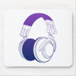 DJ Headphones 2 - Music Disc Jockey DJing Loud mousepads