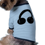 dj headphones pet t-shirt