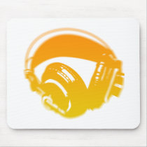 DJ Headphones - Music Disc Jockey DJing Loud Mousepad