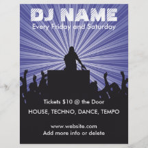DJ Name 2 Music Flyer
