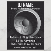 DJ Name Speaker Music Flyer