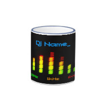 Dj Personal Equalizer Bar EQ - add your name Coffee Mugs