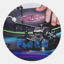 DJ Seismic- Feel It! Round Sticker