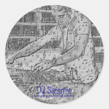 DJ Seismic- Makin Music! Round Sticker