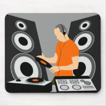 DJ Spinning Vinyl At Decks Mousemat