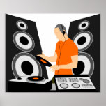 DJ Spinning Vinyl At Decks Posters