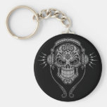 DJ Sugar Skull – Black Key Chain