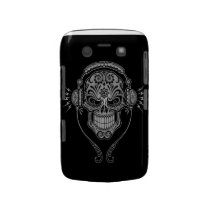 DJ Sugar Skull – dark Blackberry Cases