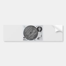 DJ Turntable Bumper Sticker