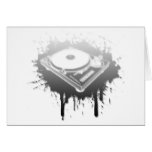 DJ Turntable Graffiti - Music Vinyl Disc Jockey Greeting Cards