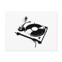 DJ Turntable Postcard