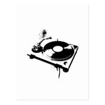 DJ Turntable Postcards