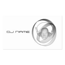 DJ_white Business Card Template