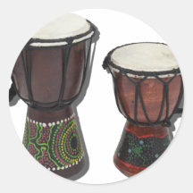 DjembeDrums081311 Round Sticker
