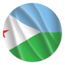 DJIBOUTI ROUND STICKERS