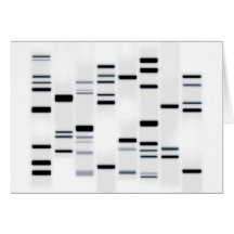 DNA Code Art Black on White Card