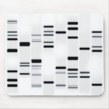 DNA Code Art Black on White Mousemats