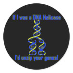 DNA Helicase Unzips Genes! stickers