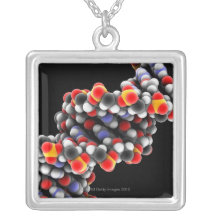 DNA molecule. Molecular model of DNA Pendants