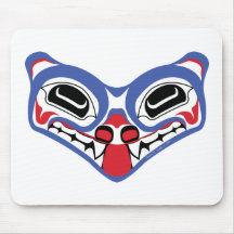 DNW Light Blue Wolf Mouse Pad