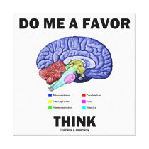 Do Me A Favour Think (Brain Anatomy Humour)