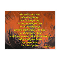 Do Not Be Anxious (dancing flames) - Postcard