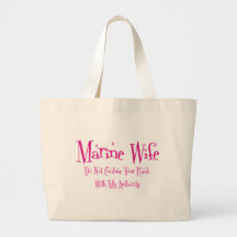 Do Not Confuse, Marine Wife Canvas Bag