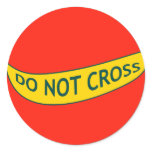 DO NOT CROSS POLICE AREA stickers