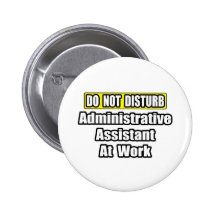 Do Not Disturb...Administrative Assistant at Work Pins
