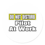Do Not Disturb...Pilot at Work Sticker
