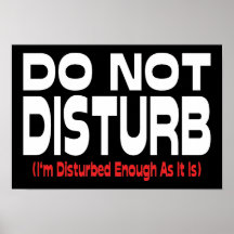 Do Not Disturb Print