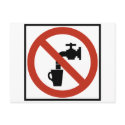 Do Not Drink the Water Highway Sign postcards