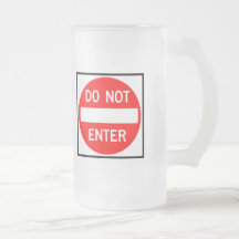 Do Not Enter Highway Sign Coffee Mug