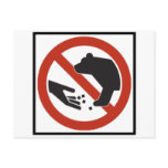 Do Not Feed the Bears Highway Sign postcards