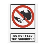 Do Not Feed the Squirrels Highway Sign postcards