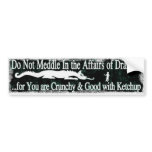 Do Not Meddle in the Affairs of Dragons bumper stickers
