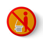 DO NOT PEE TOILET ROAD SIGN buttons