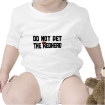 Do Not Pet The Redhead (w/ Wig) Rompers