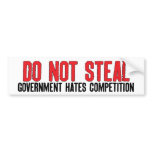 Do Not Steal bumper stickers