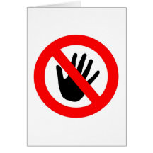 Do not touch greeting cards