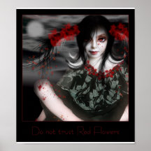Do not trust Red Flowers Print