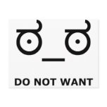 Do Not Want Disapproval postcards