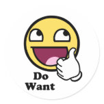 Do Want Awesome Face Smiley stickers