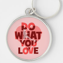 do what you love soccer keychain